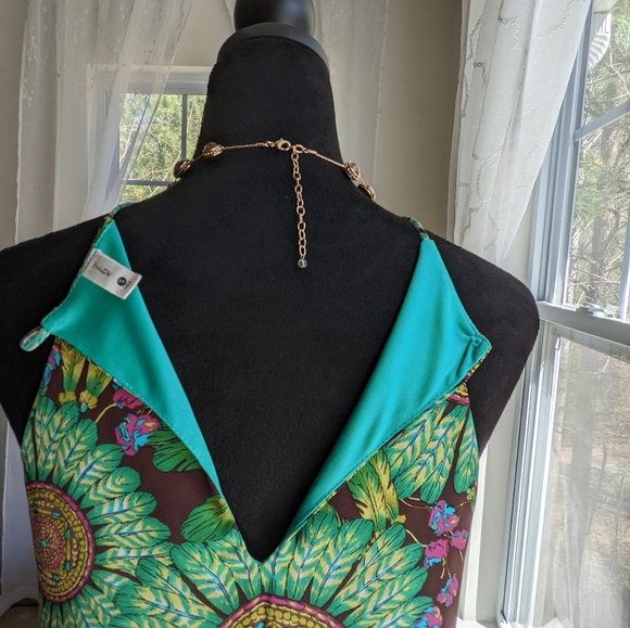 GREEN TRAPEZE DRESS size S - Picture 9 of 15